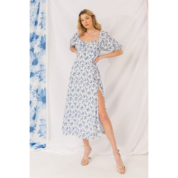 Blue & White Princess Cottage core dress - Picture 1 of 10